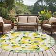 thumbnail image 4 of Round Rug 7Ft Washable Non-Slip, Summer Lemons Circle Area Rugs for Living Room Bedroom, Farmhouse Fruits Sage Green Buffalo Plaid Indoor Floor Mats Carpet Runner for Home Decor Aesthetic, 4 of 8
