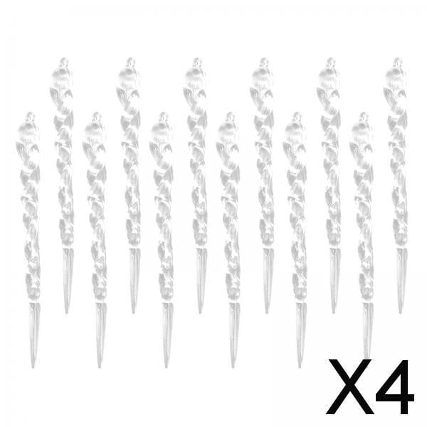 Tiras en espiral transparentes Soledad para colgar adornos navideños 5,1 pulgadas 12 piezas