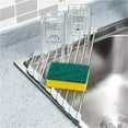 thumbnail image 3 of Roll Up Triangle Dish Drying Rack Kitchen Sink Organizer Corner Over the Sink Sponge Rag Holder Foldable Stainless Steel Drainer, 3 of 6