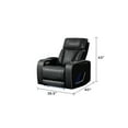 thumbnail image 2 of Fortuner Modern Style  Recliner Chair Made with Faux Leather and Wood in Black, 2 of 10