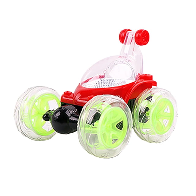 Red Kids Rc Stunt Vehicle With 360 Roll Feature Music Effects For Exciting Outdoor Games And Physical Activity
