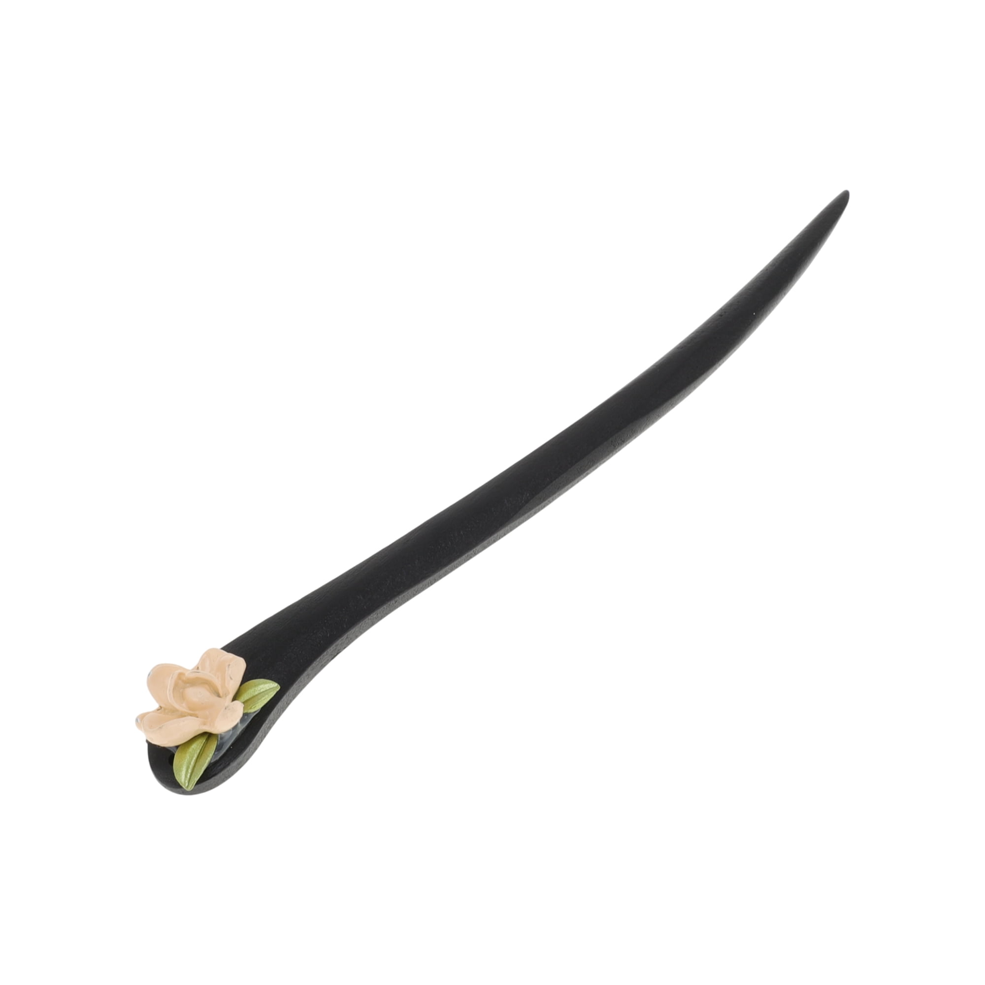 Unique Bargains Gardenia Hair Chopstick for Women Black Pink 1 Pc