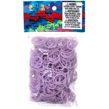 Rainbow Loom Glow in the Dark Purple Rubber Bands Refill Pack [600