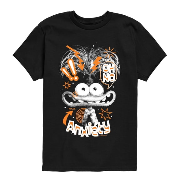 Inside Out - Doodle Portrait Anxiety - Youth Boys Short Sleeve Graphic T-Shirt