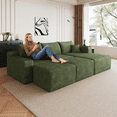 thumbnail image 4 of EHANCIS 95" L-Shaped Boneless Modular Sectional Sofa,Cloud Couch with Right Chaise & 4 Movable Ottomans,Deep Seat Corduroy Corner Sofa for Living Room,No Assembly, 4 of 6