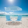 thumbnail image 5 of Ktaxon 1Pc Oversize Patio Lawn Folding Chair, Outdoor Webbed Portable Seating, Lightweight Steel Beach Dining Chair for Outdoor Yard, Garden (Blue, Oversized), 5 of 8