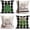 Green Plaid Xmas, variant on Set of 4 Red White Buffalo Check Plaids Pillow Covers Merry Christmas Green Trees Jingle Bells Holly Mistletoe Rustic Farmhouse Decorative Throw Pillow Cases Cotton Linen 16x16 Inch