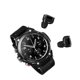 thumbnail image 3 of Reloj inteligente T92 2 en 1, pulsera con auriculares inalámbricos TWS de 1,28 pulgadas, control del ritmo cardíaco y de la presión arterial, deportivo, resistente al agua, color plateado, 3 of 5