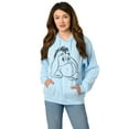 thumbnail image 6 of Womens Eeyore Hoodie Lightweight Fleece Pullover Sweatshirt Disney Blue, 6 of 8