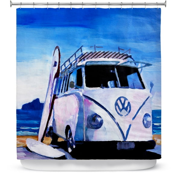 Shower Curtains 70" x 93" from DiaNoche Designs by Markus Bleichner - The White VW Bus