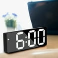 thumbnail image 2 of Small Digital Travel Alarm Clock,Simple Operation,Easy to Read,Ascending Alarm,12/24Hr,Snooze Soft Light for Bedside,AAA Battery Operated,Black, 2 of 4