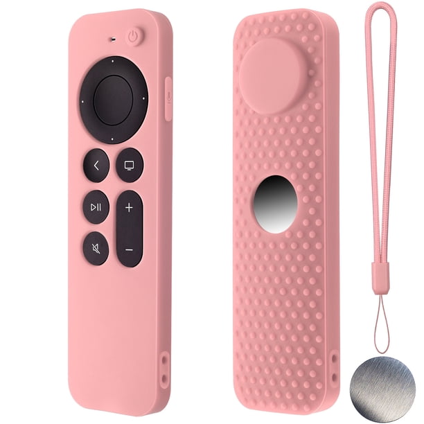 Para Apple TV 4K Stick Remote Funda de silicona Funda protectora Piel con cordón