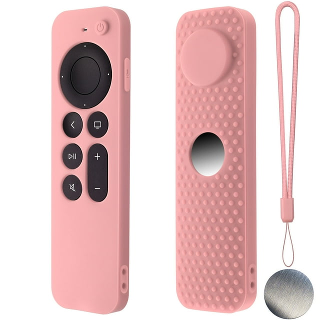 Para Apple TV 4K Stick Remote Funda de silicona Funda protectora Piel con cordón