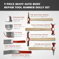 thumbnail image 3 of 9 piece auto body repair tool, carbon steel body fender tool, body hammer dent body car body repair tool kit, genuine hickory handle steel dolly set, heavy duty performance tool, 3 of 6