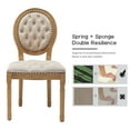 thumbnail image 6 of French Country Dining Chairs Set of 6, Beige Kitchen & Dining Room Chairs, Velvet Kitchen Chairs, Tufted Upholstered, Wood Legs, Sillas De Comedor (Velvet, Beige, 6 Pcs), 6 of 12