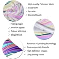 thumbnail image 6 of Abstract Body Pillow Cover,Marble Art Fantastic Iridescent Colors, Long Pillow Case Protector with Zipper Decorative Pillowcase Soft Large Pillow Cases Covers for Bed,Couch 20"x54" Pink Purple Yellow, 6 of 6