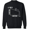 thumbnail image 2 of OXI Crewneck Sweatshirt - Find X Found It Math, Basic Casual Sweatshirts for Men's and Women Fleece Sweatshirt Long Sleeve - Black X-Large, 2 of 2