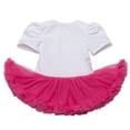 thumbnail image 2 of StylesILove Cute Character Baby Girl Holiday Birthday Party Tutu Dress Romper with Headband 2 pcs Outfit Set (95/18-24 Months, Fuchsia 1st Birthday), 2 of 2