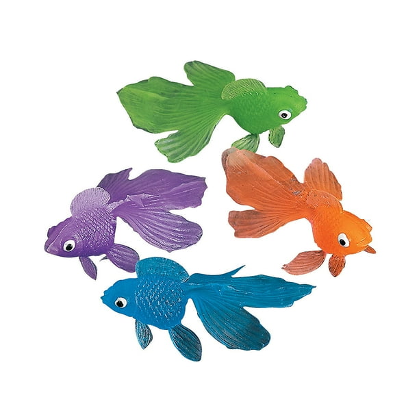 Vinyl Goldfish (Assorted Colors) Toys 144 Pieces