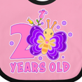 thumbnail image 4 of Inktastic 2 Years Old with Butterfly and Flowers Girls Baby Bib, 4 of 4