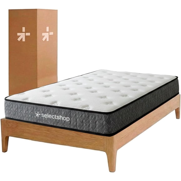 Colchón Individual En Caja Esponja Memory Foam De Alta Densidad Firmeza Media Suavidad Y Durabilidad Tecnología Híbrida Ortopédico (Blanca, Individual)