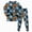 R270-Navy, variant on NOLDARES Boys Girls Halloween Pajamas Cute Pumpkin Print Pjs Cotton Kids Skeleton Sleepwear Clothes Sets Ghost Skull Holiday Sleepwear(Navy,5-6 Y)