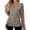 Coffee, variant on TIANZEN Women's Solid Color Long Sleeved V Neck Ruffled Loose T Shirt Top For /Summer Womens Athletic Wear