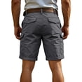 thumbnail image 7 of Mens Cargo Shorts Stretch Work Shorts Comfy Relaxed Fit Lounge Hiking Chino Short with Multi Pockets, S, 7 of 7