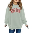 thumbnail image 1 of FAOWME Sweat à Capuche Imprimé Col Rond Manches Longues pour Filles Gris 2-3 Ans, 1 of 3