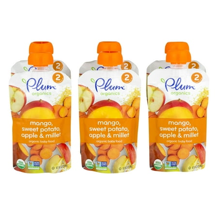 Plum Organics Baby Food Mango Sweet Potato Apple Millet - 6 CT