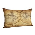 thumbnail image 2 of Disketp Pillow Covers Vintage Map Of The World Pattern Throw Pillow Case Cushion Covers,Cushion For Bedroom,Couch,Home (Pillow core not included)-16"X24", 2 of 9