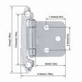 thumbnail image 2 of 10 X Door Hinges Kitchen Cabinet Hinges Overlay Self Closing Face Mount Cupboard, 2 of 6