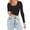 Black, variant on QHWAUAKFBN T Shirts For Women Graphic Lightweight Yoga Crop Slim Fit Long Sleeve Workout Blouse Tshirts Top