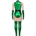 thumbnail image 4 of Women's Jade Green Kombat Jumpsuit Ninja Fighter Suit Full Outfit, 4 of 7