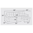 Lucca Reversible Sleeper Sectional Sofa with Bed and Storage Chaise in