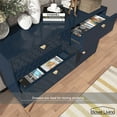 thumbnail image 4 of Boyel Living 6 Drawer Dresser for Bedroom, Blue 6 Chest of Drawers Storage Cabinet Wood Dresser for Closet for Living Room, Bedroom, 4 of 10