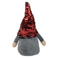 thumbnail image 7 of Northlight Standing Gnome with Flip Sequin Hat Christmas Figure - 11" - Red and Gray, 7 of 7