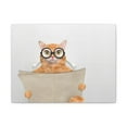 thumbnail image 2 of Cat Wearing Glasses Reading Newspaper On Toilet Funny Canvas Wall Art for Home Decor Ready-to-Hand, 2 of 18