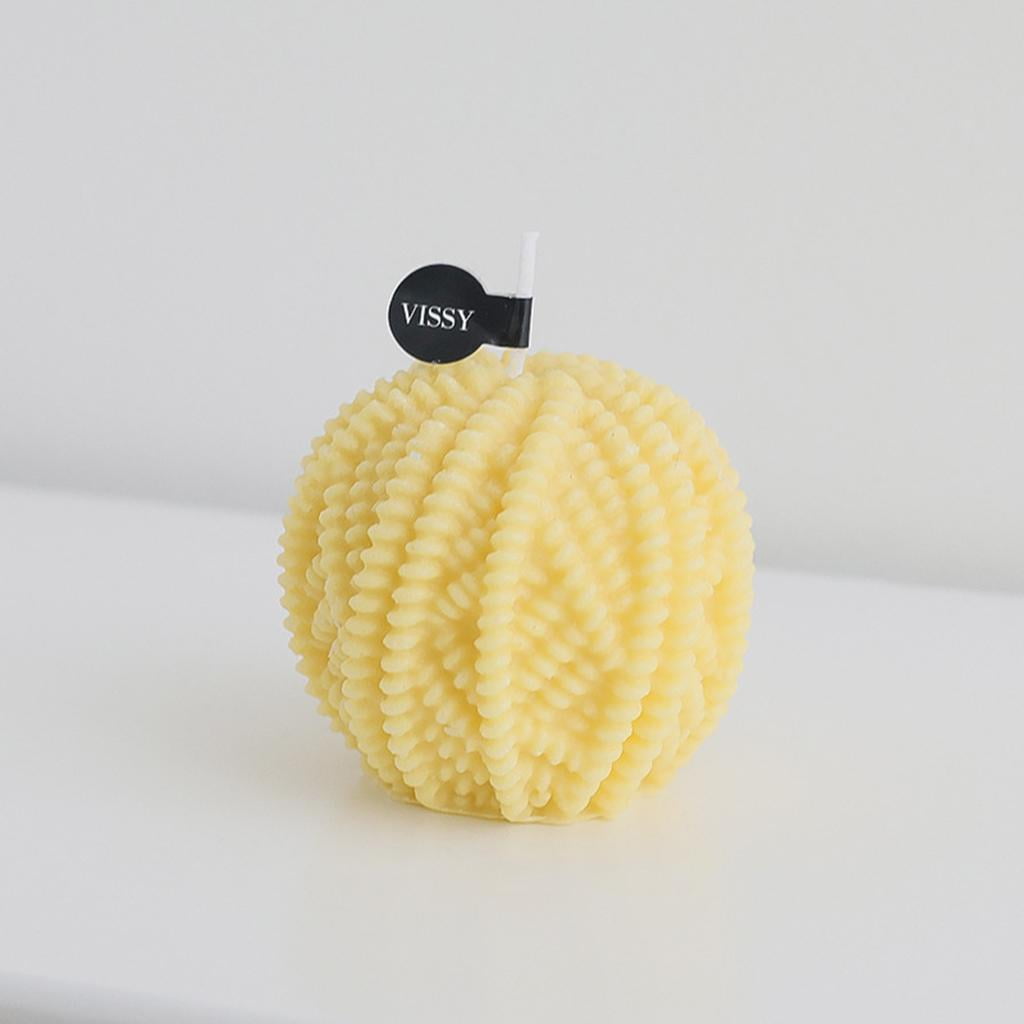 Yarn Ball Candle Crafted Handmade Ball Candle Shaped Burning Candle