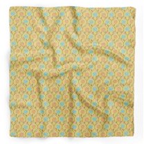 Bimba Yellow Leaves & Floral Pure Silk Printed Head Bandanas Summer Neck Wrap Scarf 40 x 40 Inches