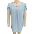 thumbnail image 2 of Blusa de manga corta con pétalos NikouMX camiseta de verano para mujer, 2 of 3