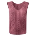 thumbnail image 5 of JIAYUE Women's Tank Tops Solid Color Sleeveless Stylish V Neck Knit Hollow Design Suitable For Everyday Wear Casual Summer Fashion Pair With Jeans Easy Care Leisure Female Camisole, 5 of 5
