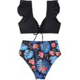 thumbnail image 4 of Two Piece High Waisted Bikini Swimsuits Swim Tops With Bottoms Bathing Suits, 4 of 5