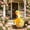 151#Yellow, variant on 7 Inch Goose Figurine Mardi Gras Dress Up Set, Colorful Skirt and Matching Hat, Soft Lightweight Reusable Fabric, Festive Interchangeable Decor for Small Desktop Duck Statue Holiday Party Decoration