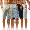 thumbnail image 2 of Pantalones cortos para hombre, pantalones deportivos casuales de color sólido con bolsillo para hombre XBTCLXEBCO Negro;XL;diseño de bolsillo;, 2 of 3