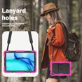 thumbnail image 6 of XYX For MatePad SE 2024 Case 11 inch AGS6-W00, 3in1 Heavy Duty Shockproof Tablet Case with Stand, Shoulder Strap, Rose, 6 of 7