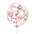 thumbnail image 3 of 50 globos de látex sencillos de 12 pulgadas para decoración de bodas, fiestas y cumpleaños (20 rojos vino, 20 dorados rosa y 10 confeti dorados rosa)., 3 of 6