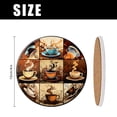 thumbnail image 2 of Ceramic Stone Cork Drink Coasters Set of 1, Coffee Cups Round Absorbent Non-Slip Durable Genuine Cork Stuffers Coasters for Coffee Bar Kitchen Office (4*4 Inch), 2 of 3