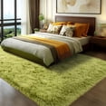 thumbnail image 6 of outdoor rug carpet 4x6ft Area Rug for Bedroom,Grass Green Rugs for Living Room Nursery Kids Room Dorm Home Decor Aesthetic, Fluffy Shaggy Rug with 4 Anti-Slip Carpet Tapes Non-Slip Stickers, 6 of 12