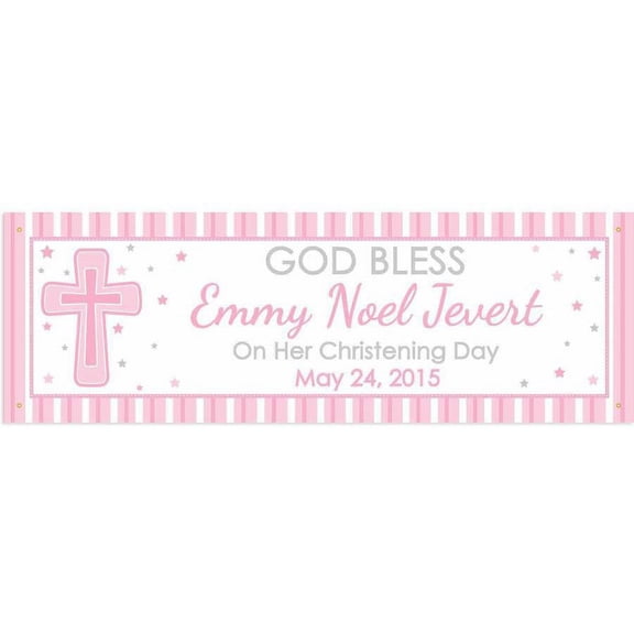 Personalized God Bless Banner, Girl